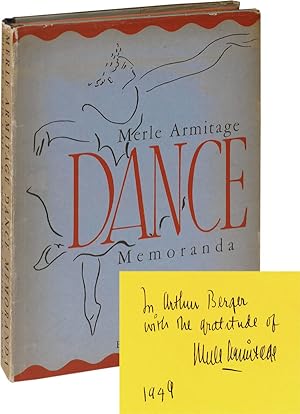 Merle Armitage: Dance Memoranda (Second Edition, inscribed to composer Arthur Berger)