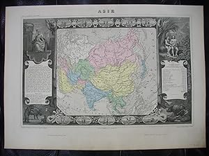 Carte de l'ASIE (extraite de l'Atlas National illustré des 89 Départements et des Possessions de ...