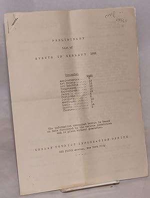 Preliminary list of events in Germany, 1935