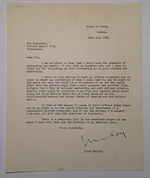 Interesting Typed Letter Signed
