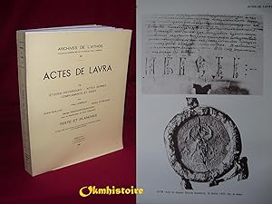 Archives de l'Athos - Livraison 11 : ACTES DE LAVRA ( Tome 4 ) Actes Serbes , Index , etc - -----...