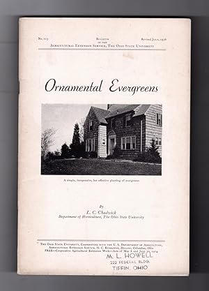 Ornamental Evergreens. Bulletin 113 of the Agricultural Extension Service, The Ohio State University