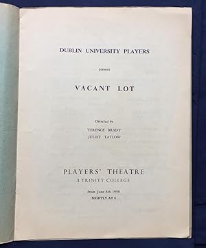 Dublin University Players Present 'Vacant Lot' - Directed by Terence Brady, Juliet Tatlow - Playe...