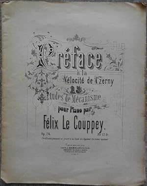 Préface à la vélocité de Czerny, 15 études de mécanisme pour piano.