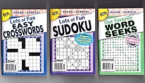 Three-Pack of Dell & Penny Press Puzzles from 2012: Crosswords, Sudoku, and Work Seeks (Word Sear...