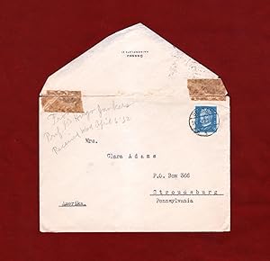 Vintage Professor Dr. Hugo Junkers Stamped/Canceled Envelope Only, Unsigned, Without Letter, Apri...