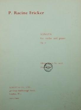Sonata for Violin and Piano, Op.12 (Piano score and part)