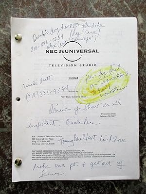 ANNOTATED DRAFT TV SCRIPT for ALIBI by PETER BLAKE & DAVID SHORE the Producers and Writers of HOUSE