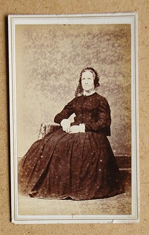 Carte De Visite Photograph. Portrait of a Seated Woman.