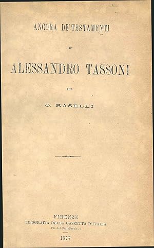 Ancora de' testamenti di Alessandro Tassoni. Estratto