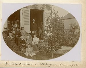 France, En partie de plaisir à Fontenay-aux-Roses 1902, Vintage citrate print