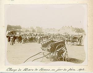 France, Bretagne, Champ de Mars de Rennes un jour de foire 1903, Vintage citrate print