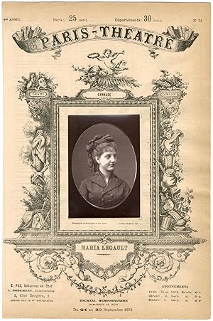 Lemercier et Cie, Paris-Théâtre, Marie-Françoise Legault dite Maria Legault (1858-1905), actrice