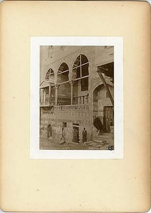 Lekegian, Egypte, Vérandah d'une maison arabe, ca.1900 argentique