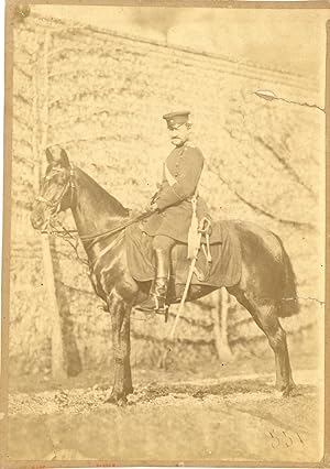 Officier à cheval, à Dieppe vers 1880
