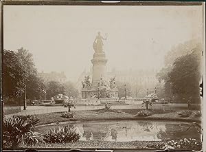 France, Lyon, Place Carnot, monument de la République, ca.1905, vintage citrate print