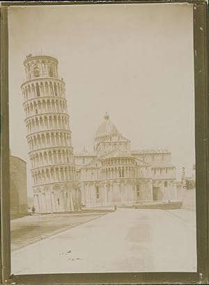 Italie, Pise, Le Campanile et la cathédrale, 1903, vintage citrate print