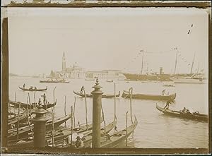 Italie, Venise, Vue du Grand Canal, 1903, vintage citrate print