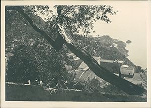Sicile, Palerme, Vue de la baie prise de la colline, ca.1925, vintage silver print