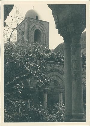 Sicile, Palerme, Monastère St-Jean des Ermites, ca.1925, vintage silver print