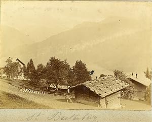Suisse, canton de Berne, Beatenberg, ca.1900, vintage citrate print
