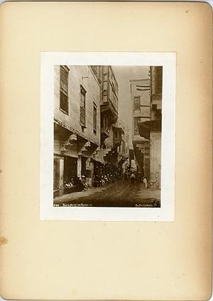 Lekegian, Egypte, Rue du Marché aux chaussures, ca.1900 contretype argentique