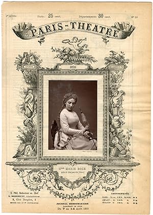 Cliché Carjat, Paris-Théâtre, Marie Rôze née Maria Hippolyte Ponsin (1846-1926), chanteuse