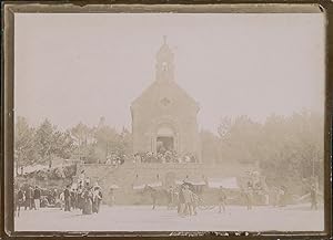 France, Loire-Atlantique, La Baule, La chapelle Sainte-Anne, ca.1900, Vintage citrate print