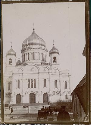 Russie, Moscou, Cathédrale du Christ-Sauveur, ca.1900, Vintage citrate print