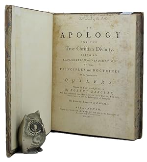 AN APOLOGY FOR THE TRUE CHRISTIAN DIVINITY
