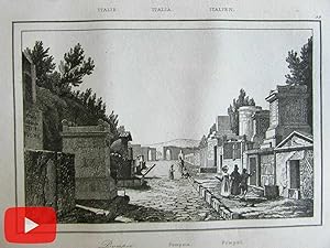 Southern Italy Sicily Italia 1840 lot of 20 engraved old prints views Naples Mes
