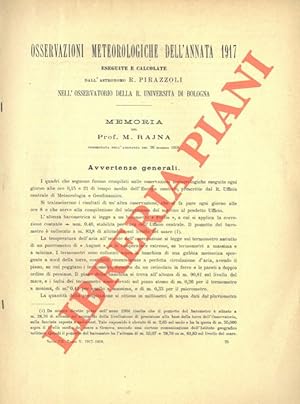 Osservazioni meteorologiche dell'annata 1917 eseguite e calcolate dall'asgtronomo R. Pirazzoli ne...
