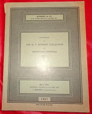 Catalogue of The M. T. Hindson Collection of NETSUKE Part 1. 26th June 1967