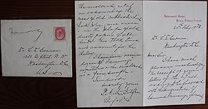 Peter Adolphus McIntyre holograph letter on Government House Prince Edward Island stationary