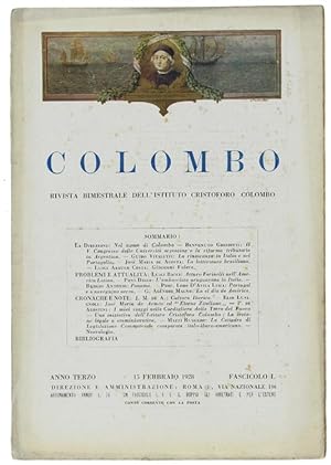 COLOMBO - Rivista bimestrale dell'Istituto Cristoforo Colombo. Anno III - 15 febbraiio 1928.: