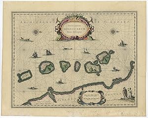 Antique Map of the Spice Islands by Janssonius (c.1640)