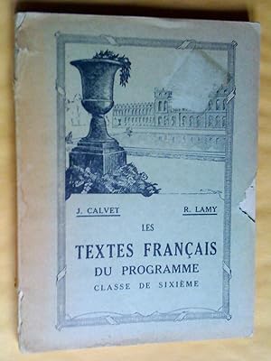 Les textes français du programme classe de sixième classique, Programme du 21 septembre 1944, tro...