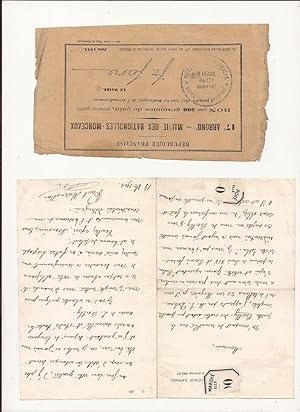 Correspondance autographe signée de Paul MARMOTTAN - 18 Octobre 1904