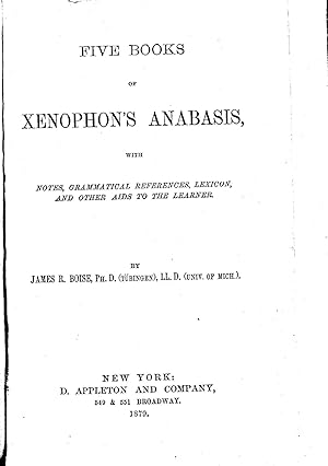 Five Books of Xenophon's Anabasis
