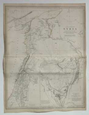 Map of Ancient Syria (1843) Original Engraving