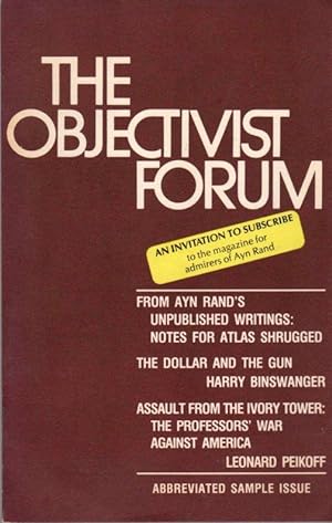 The Objectivist Forum: Abbreviated Sample Issue