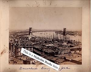 Original Photograph Bruckland Bridge actually Brooklyn Bridge 1880s -1899