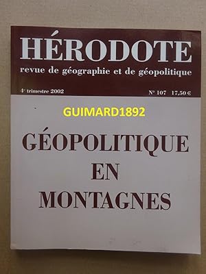 Hérodote n°107 Géopolitique en montagnes
