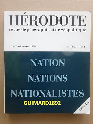 Hérodote n°72-73 Nation Nations Nationalistes