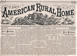 THE AMERICAN RURAL HOME. Vol. VI, No. 36, September 2, 1876