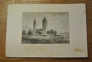 Die St. Iohanniskirche in Niederlahnstein. Stahlstich von 1847. (= Bildtafel aus: Der Rhein und d...