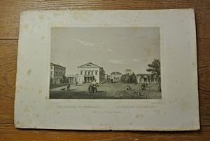 Das Theater zu Wiesbaden. Stahlstich von 1847. (= Bildtafel aus: Der Rhein und die Rheinlande dar...