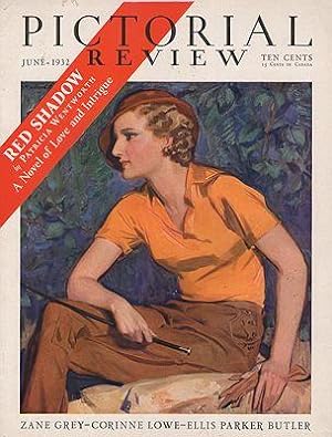 ORIG VINTAGE MAGAZINE COVER/ PICTORIAL REVIEW - JUNE 1932