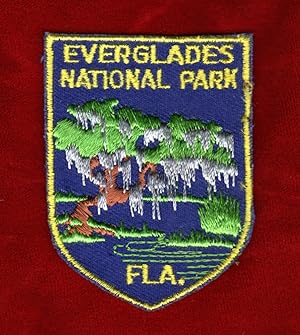 Vintage Everglades National Park Embroidered Souvenir Patch, circa 1978. Escutcheon Shape. Florid...
