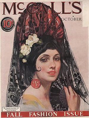 ORIG VINTAGE MAGAZINE COVER/ MCCALL'S - OCTOBER 1924